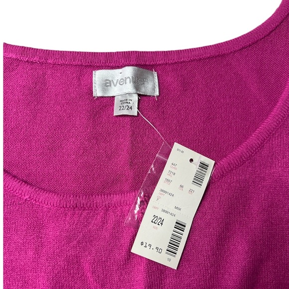 NWT Avenue Womens Plus Size 100% Acrylic Cozy Sleeveless Tank Top - Scoop Neck - Picture 4 of 10